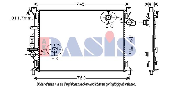 AKS DASIS Radiators, Motora dzesēšanas sistēma 092047N